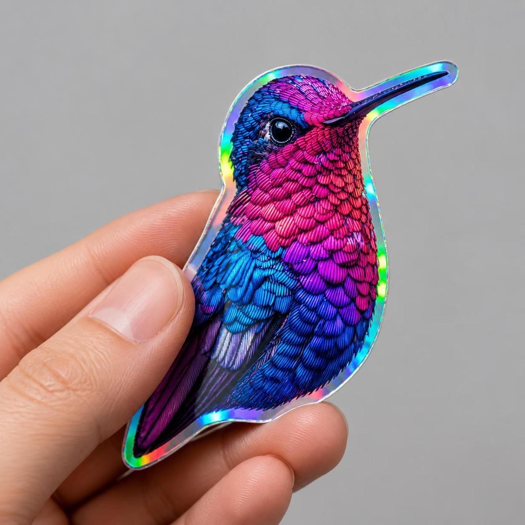 Sticker Holográfico Tornasol (3x3cm (350 unidades por pliego))