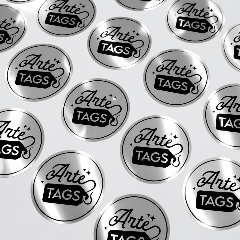 Sticker Plateado (3x3cm (350 unidades por pliego))